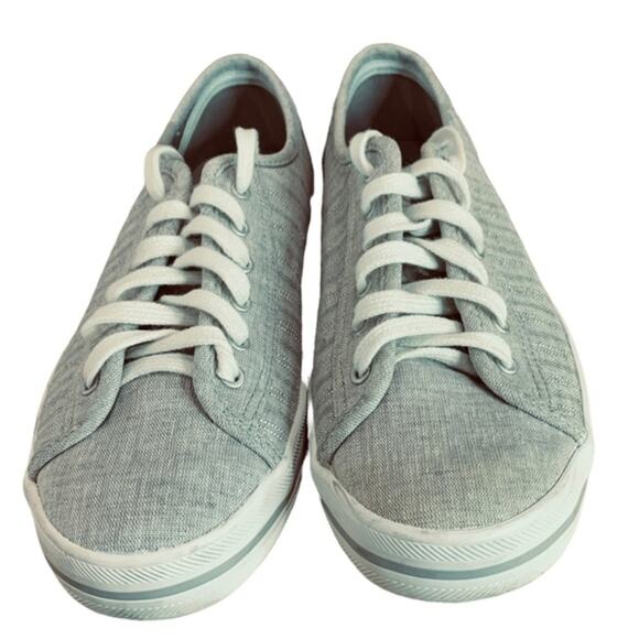 Keds kickstart‎ linen look tennis shoe lace up gray  and white size 8 - Picture 2 of 6